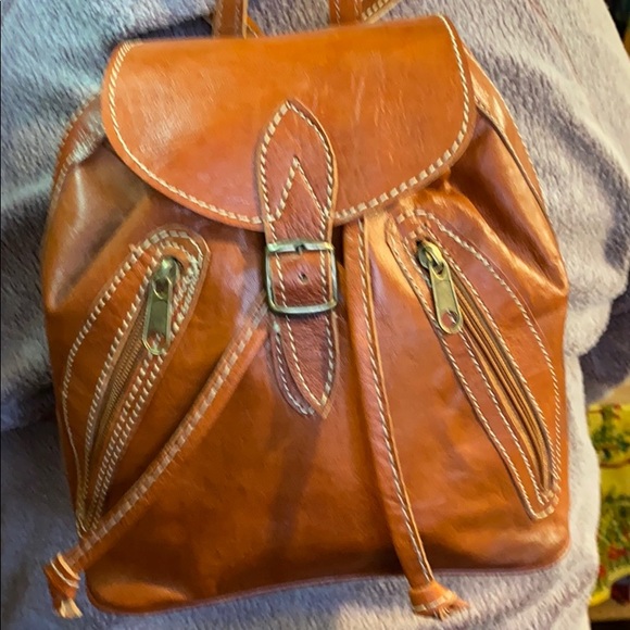 Moroccan Leather Backpack - Picture 14 of 14
